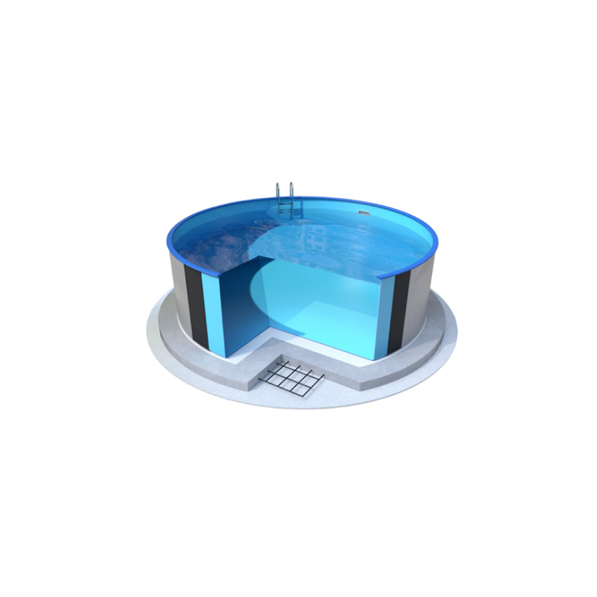 Piscine Ronde Ibiza Acier à enterrer ⌀600x150cm