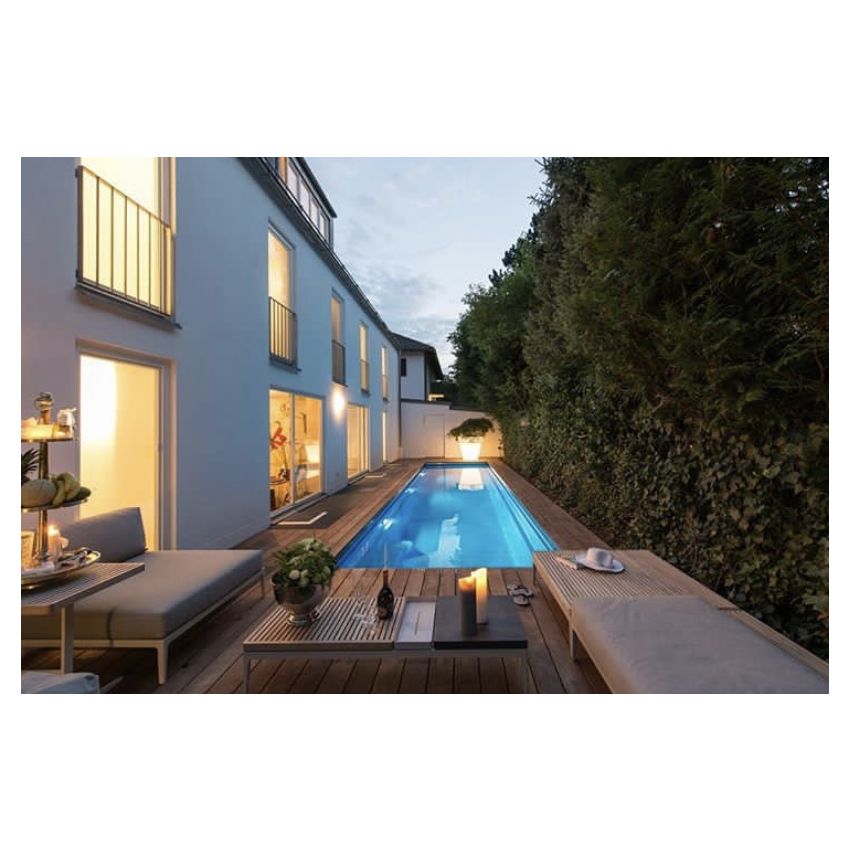 Piscine Bois Rebecca Rectangulaire avec Plage Immergée + Escalier 920x420x145cm