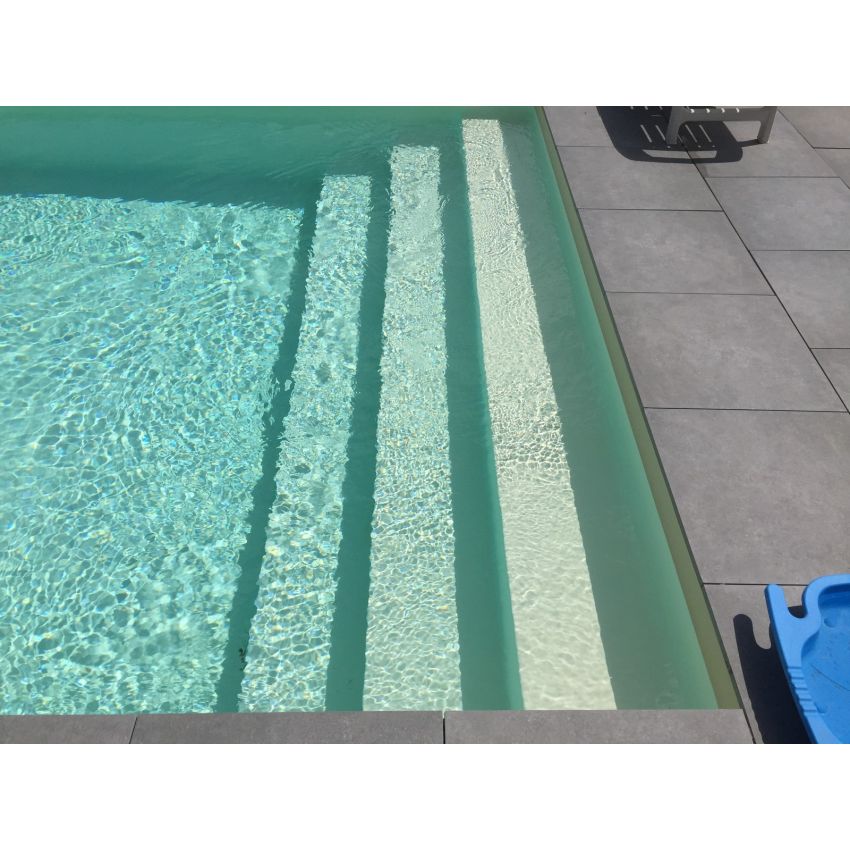 Piscine Bois Supreme Rectangulaire avec Escalier 1220x520x145cm