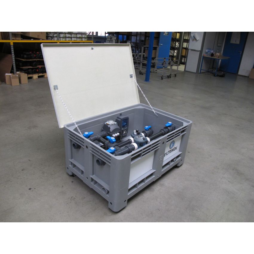 Coffre de filtration pour Skimmer filtrant à cartouche jusqu'à 45m3