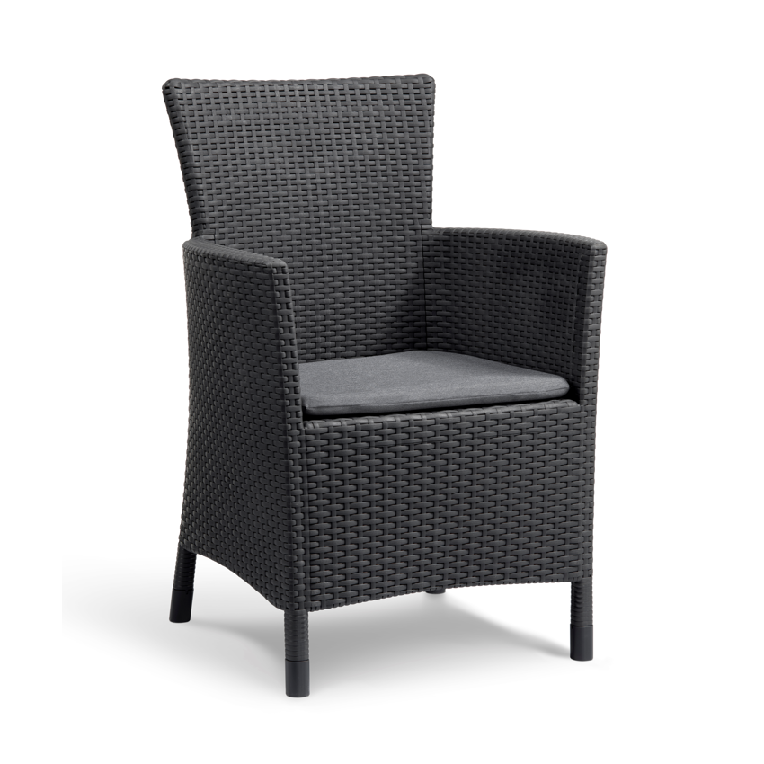 Ensemble balcon en résine IOWA - Anthracite 