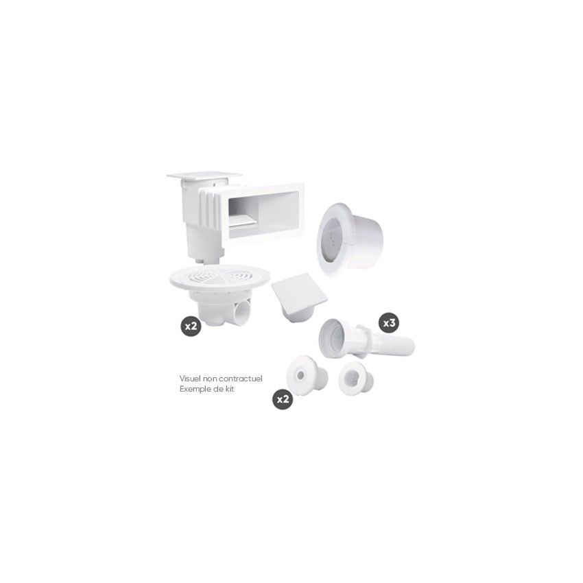 Kit pièces à sceller VITALIA pour piscine liner 7 X 3