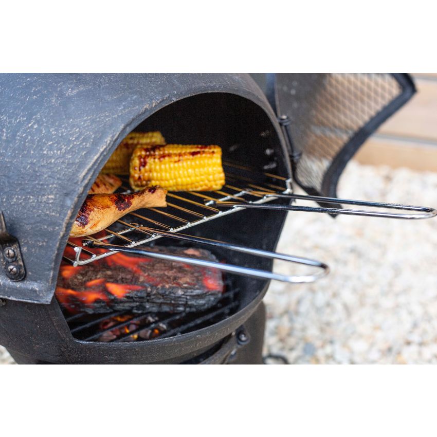 Cheminée LEAF L Acier Noir 48x48x136cm