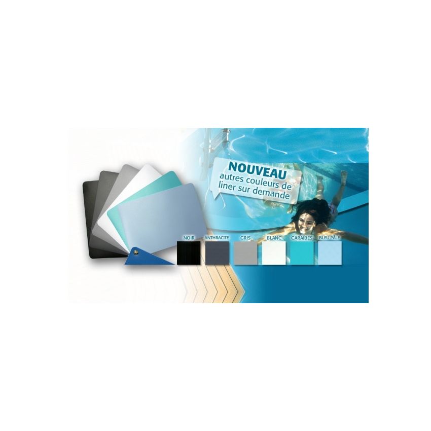 Piscine bois MAEVA Octogonale Ronde 533x150cm 