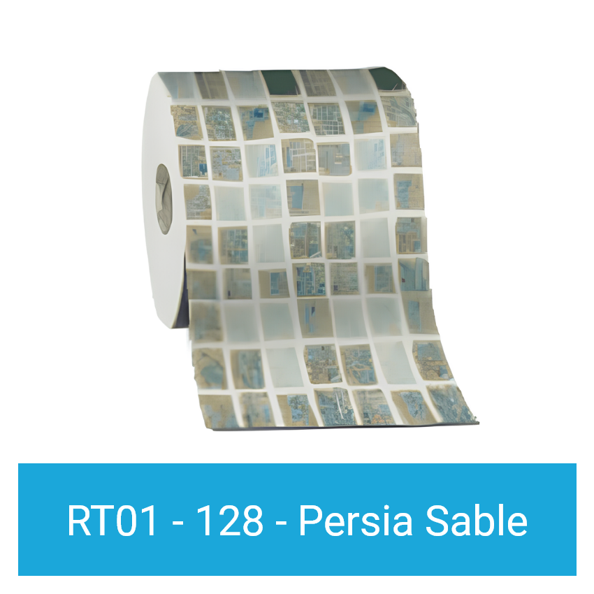 Liner mosaïque 75/100ème pour Kit Piscine Béton Aspect Bois Carré 324x324x130cm