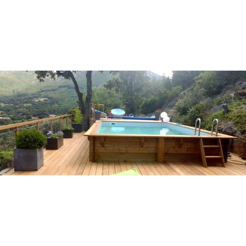 Piscine Bois Luxe Rectangulaire 420x320x145cm