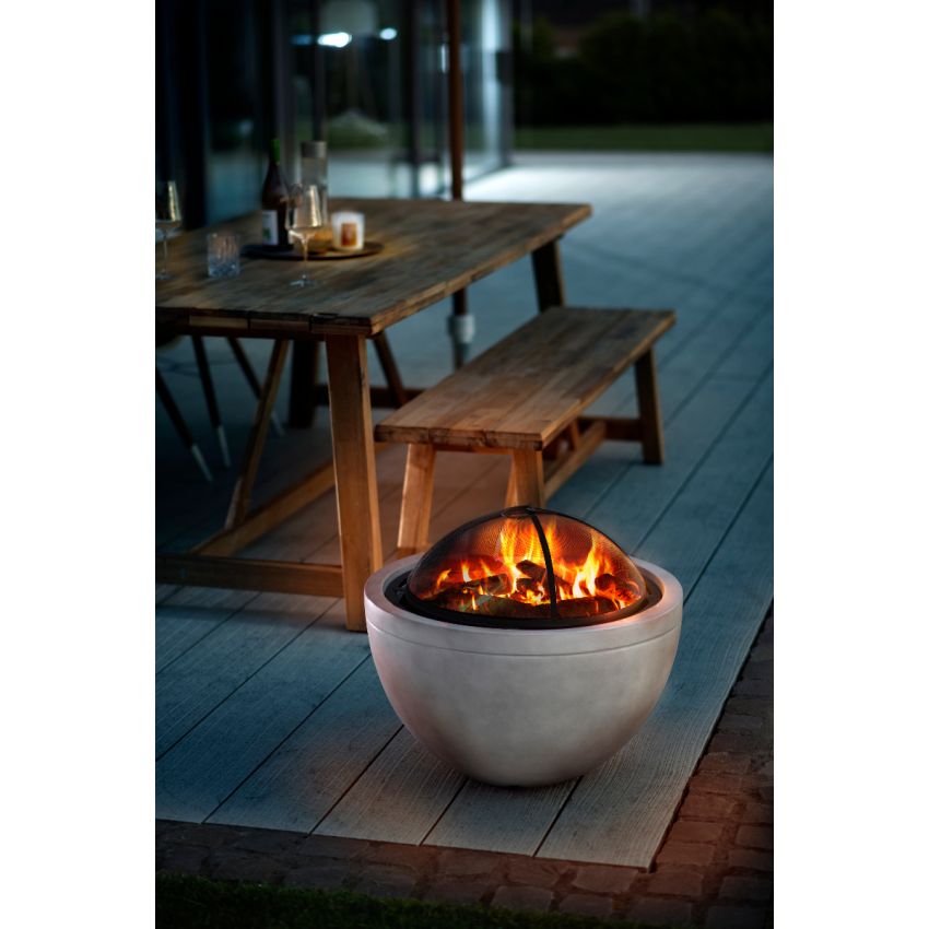 Brasero MADRID Béton Gris 60x60x47cm