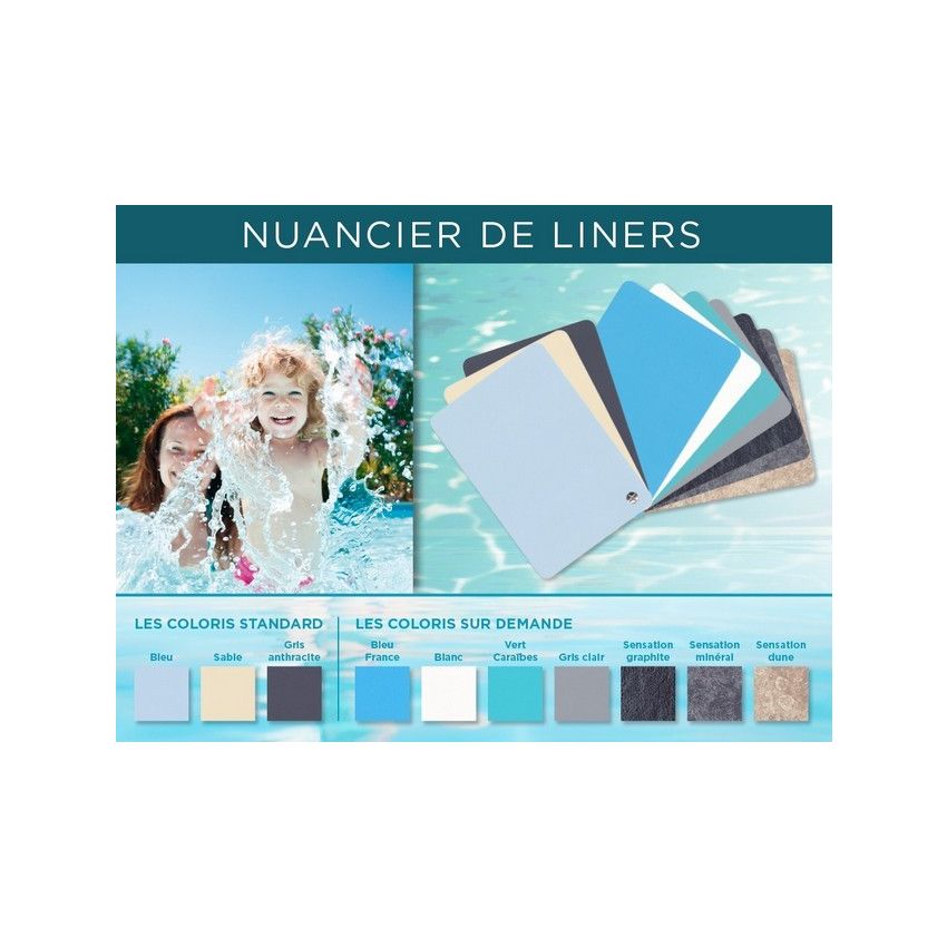 Piscine bois MAEVA avec Escalier droit 753x434x150cm