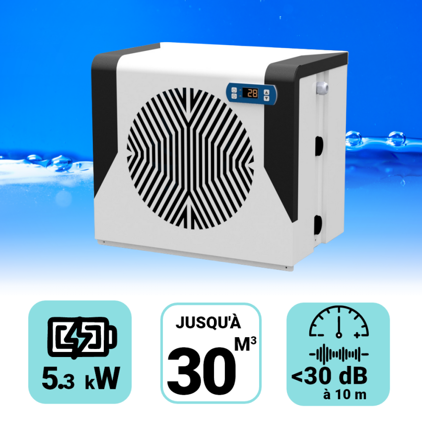 Pompe à chaleur Spark Mini 5.3kW pour piscine de 20-30m3