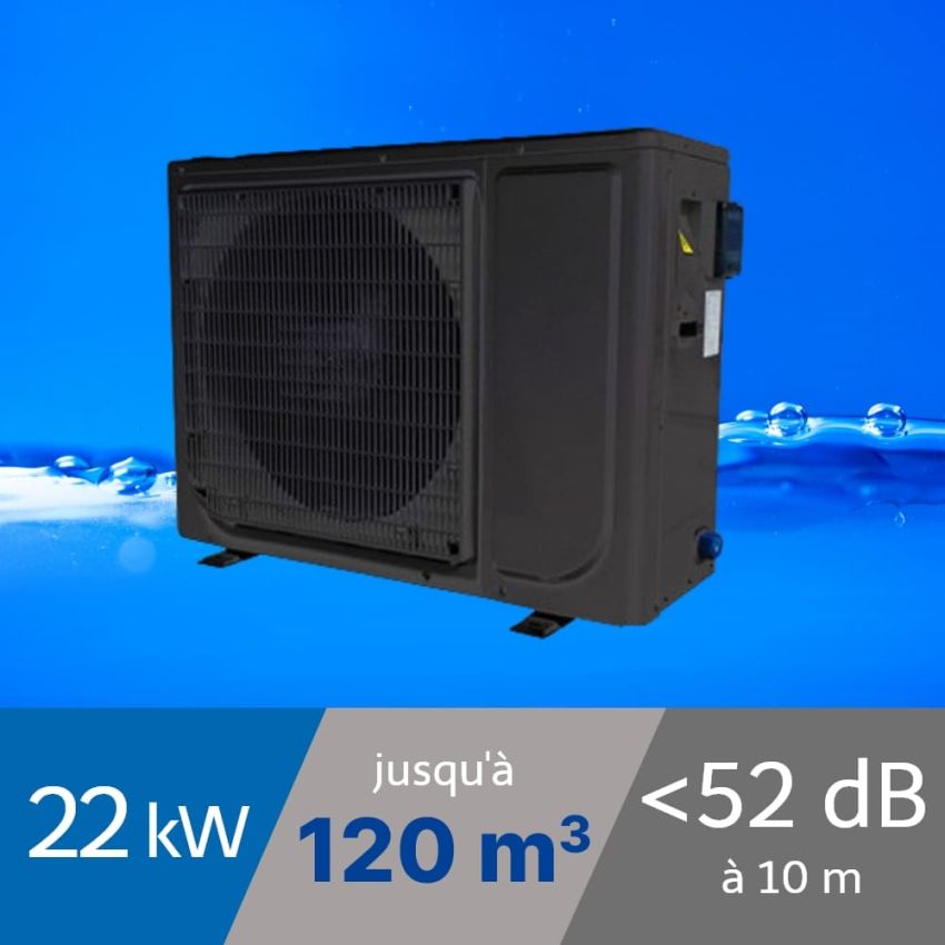 Pompe à chaleur NE 22 kW Triphasée pour piscine de 120m3 