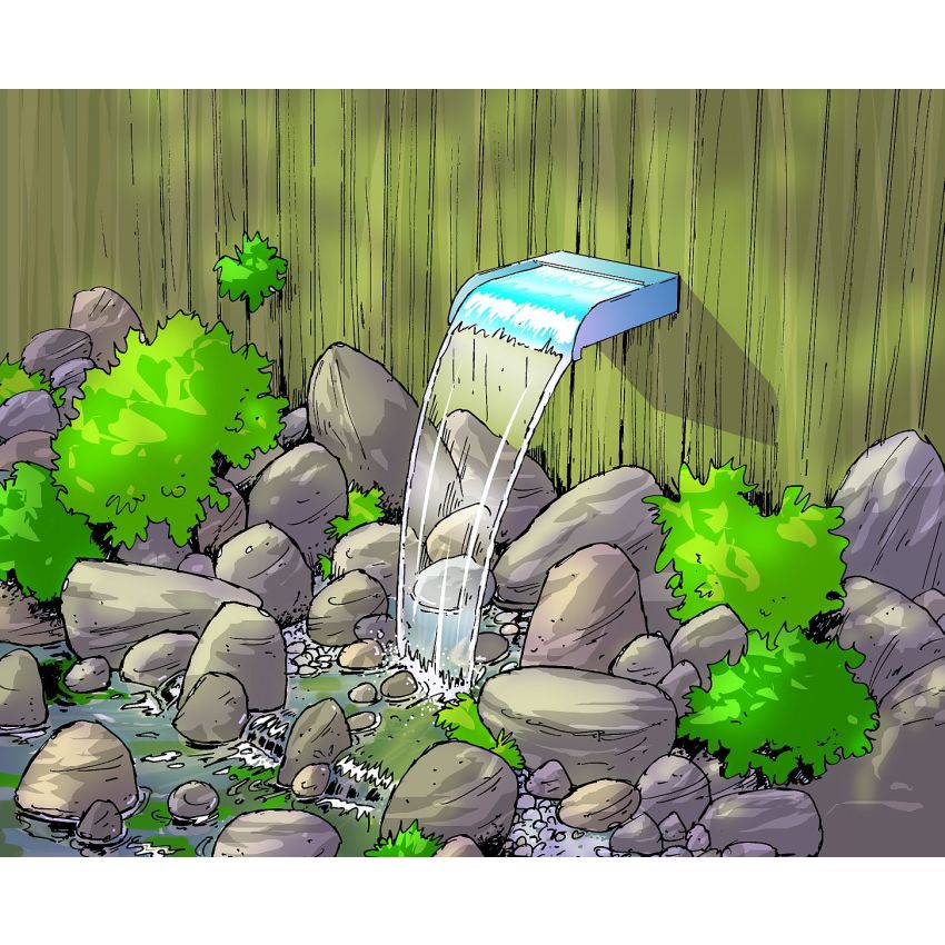Cascade NEVADA Inox LED 30cm