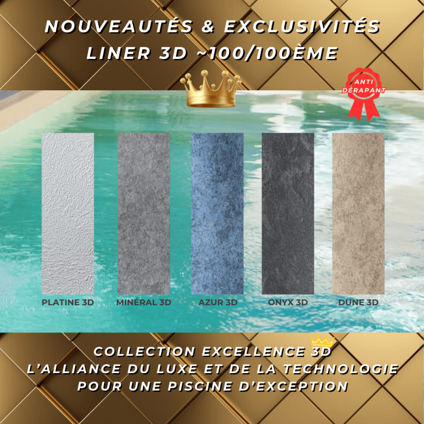 Piscine bois UBBINK AZURA 430x300x126cm Liner Relief 3D