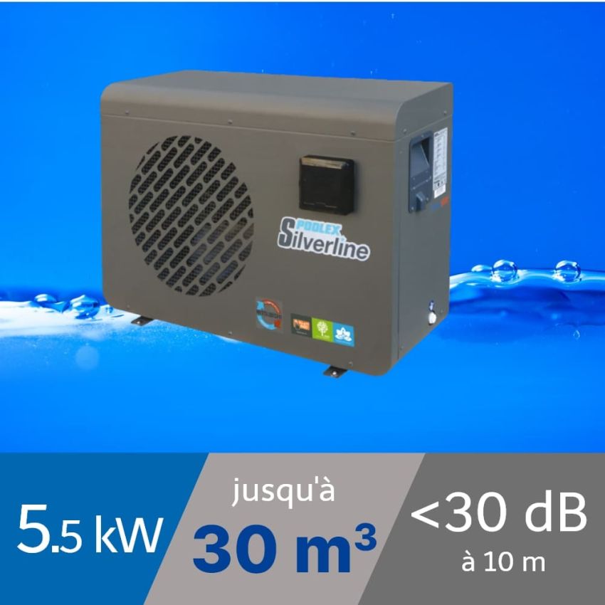 Pompe à chaleur Poolex Silverline 5.5 kW pour piscine de 20-30m3