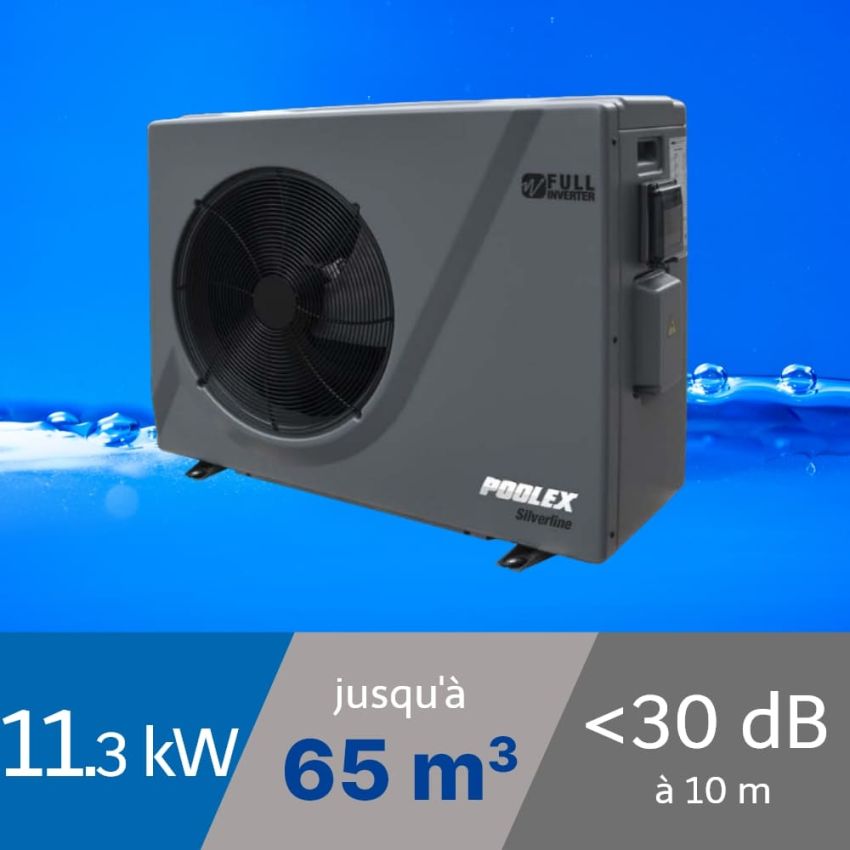 Pompe à chaleur Poolex Silverline 11.3 kW pour piscine de 45-65m3