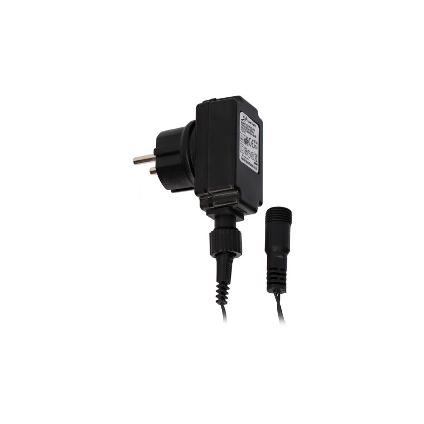 Transformateur 36VA extérieur de sûreté IPX4 TDC-DE-36-12W avec 2 ml de cable avec prise