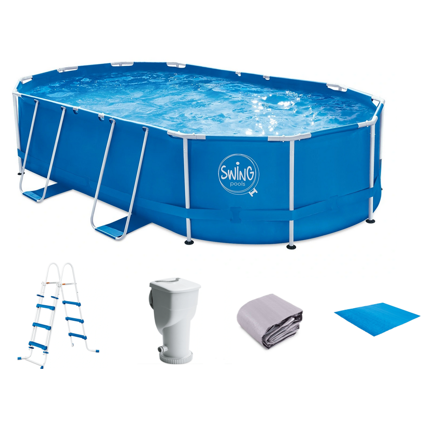 Piscine Tubulaire Ovale ÉLITE 610x366x122cm