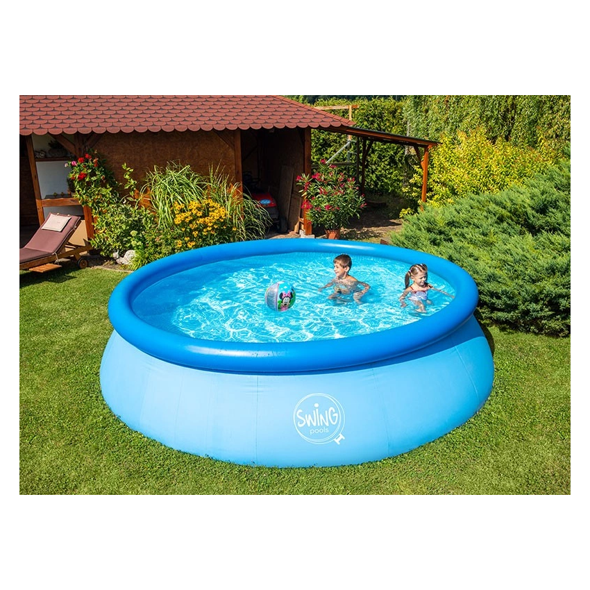 Piscine gonflable ronde Bleu ⌀457x107cm