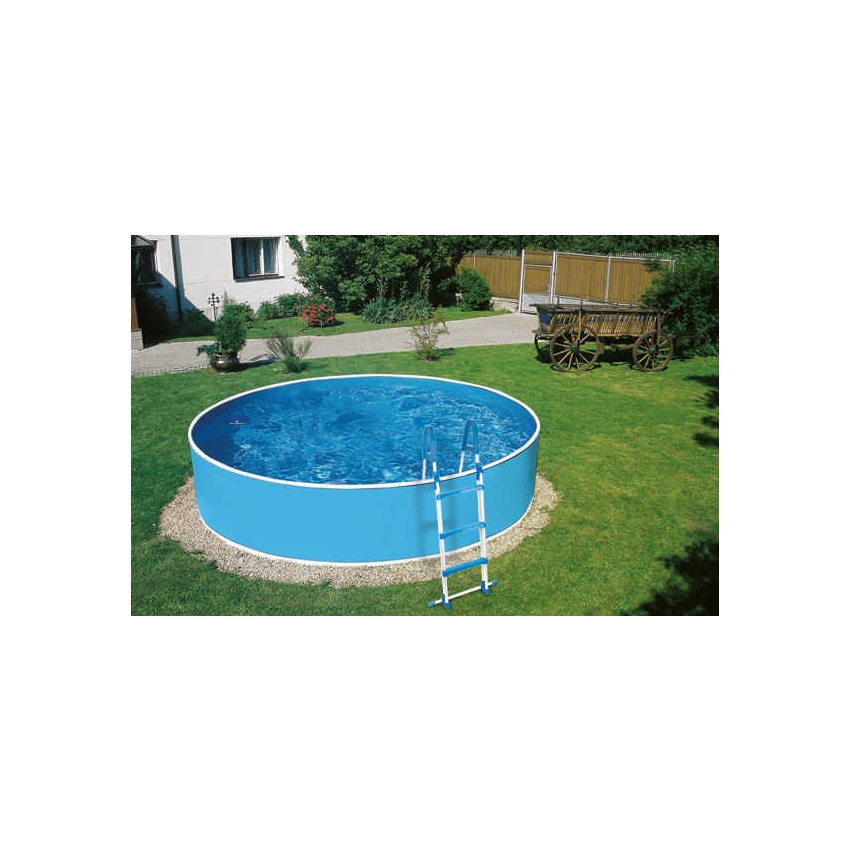 Piscine Acier Ronde Azuro ⌀460x90cm Bleu/Blanc