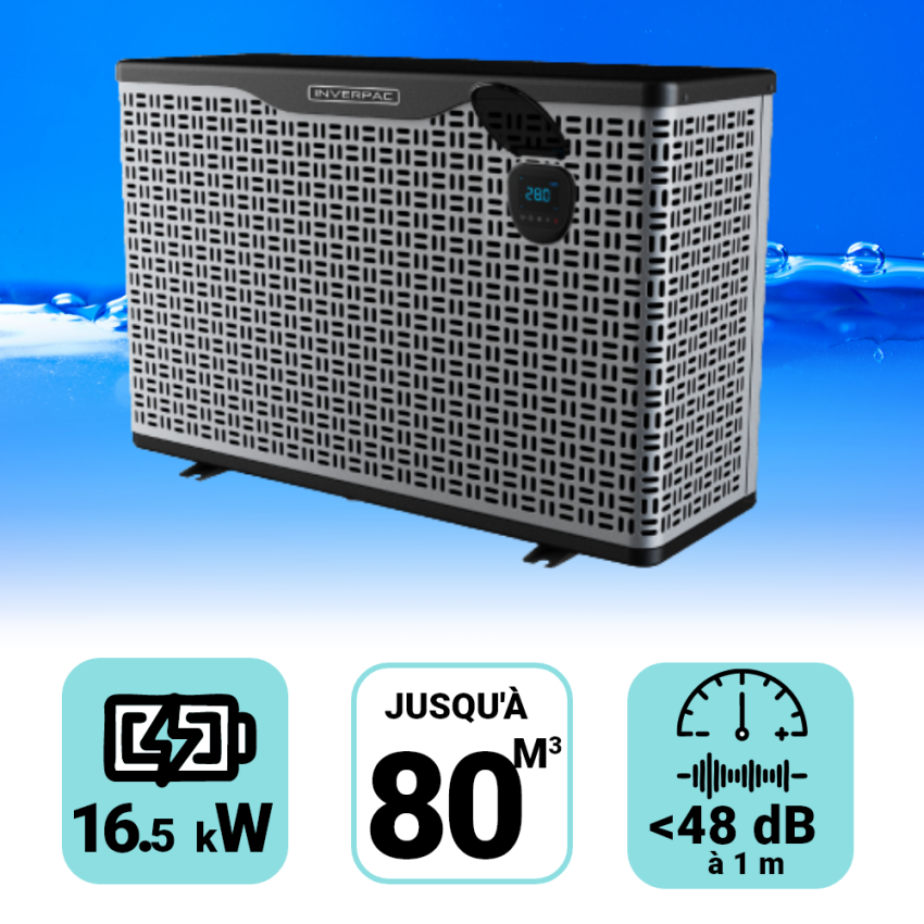 Pompe à chaleur Platinium Boost 16kW pour piscine de 80m3