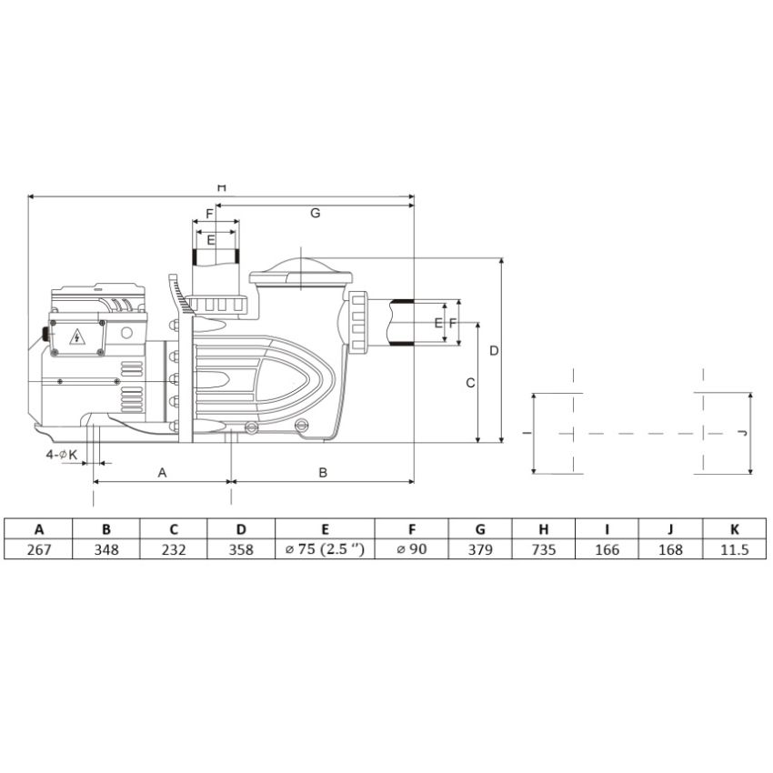 Pompe de filtration à vitesse variable + Wifi 2 kW