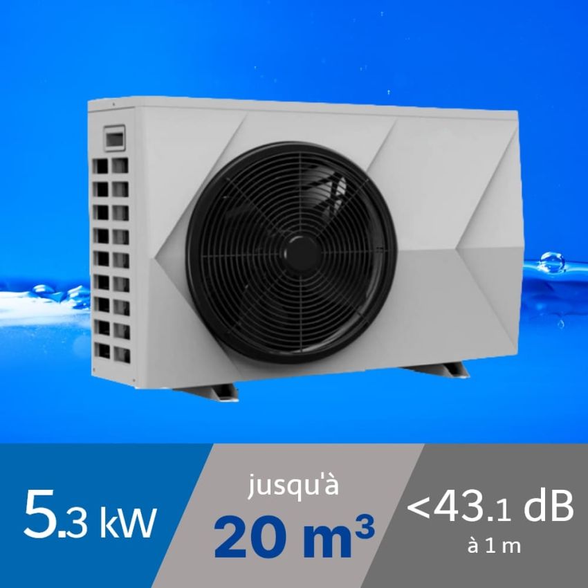 Pompe à chaleur Power Loop 5.3 kW pour piscine de 10-20m3