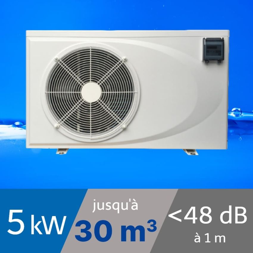 Pompe à chaleur Premium 5 kW pour piscine de 10-30m3