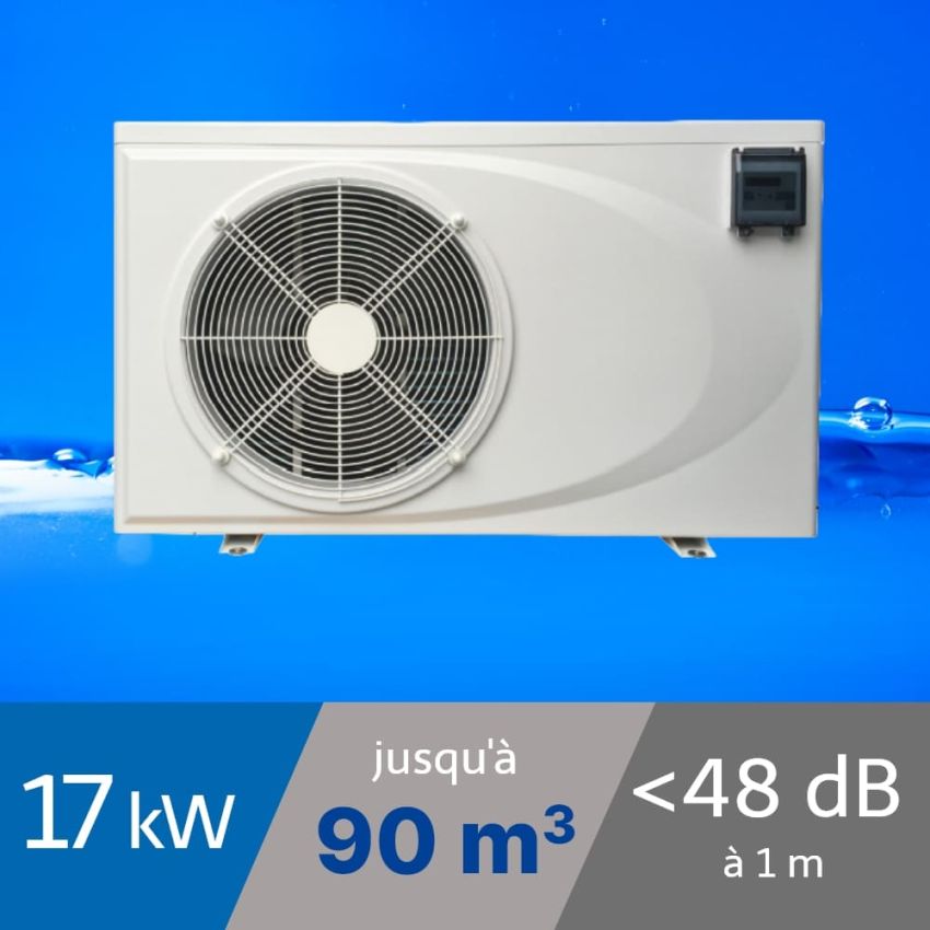 Pompe à chaleur Premium 17 kW pour piscine de 60-90m3