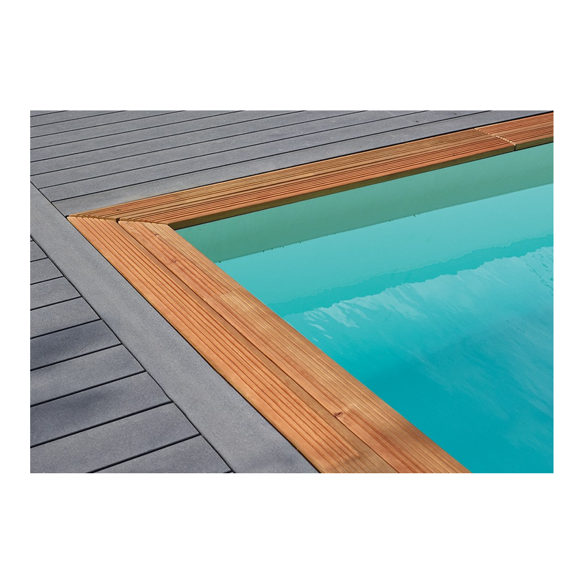 Piscine bois MAEVA Rectangulaire avec Escalier droit 650x350x150m