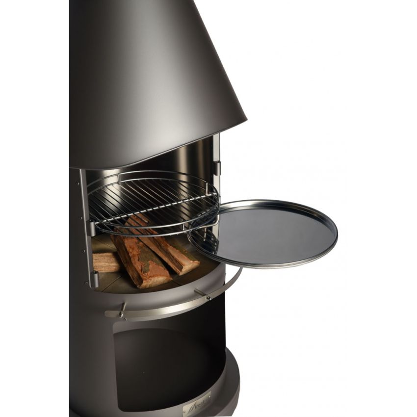 Barbecue / Cheminée AUCKLAND en acier inoxydable Inox Brossé