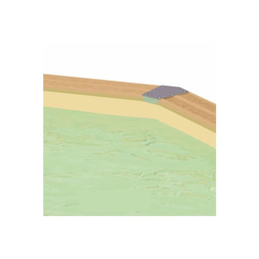 Liner Beige 75/100ème pour piscine Octogonale Allongée 550 x 300 x 120 cm