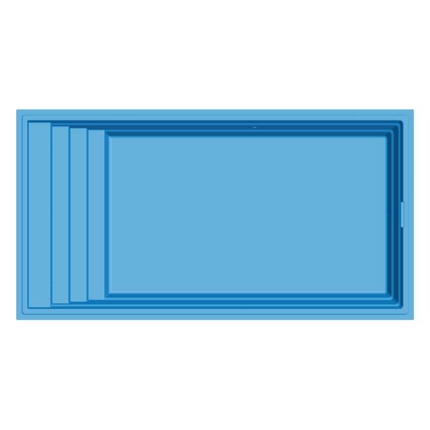 Piscine Coque 6.95 x 3.60 x 1.50 m RHONE