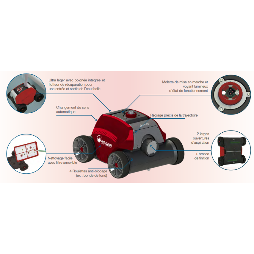 Robot piscine Fond PANTHER Sans Fil