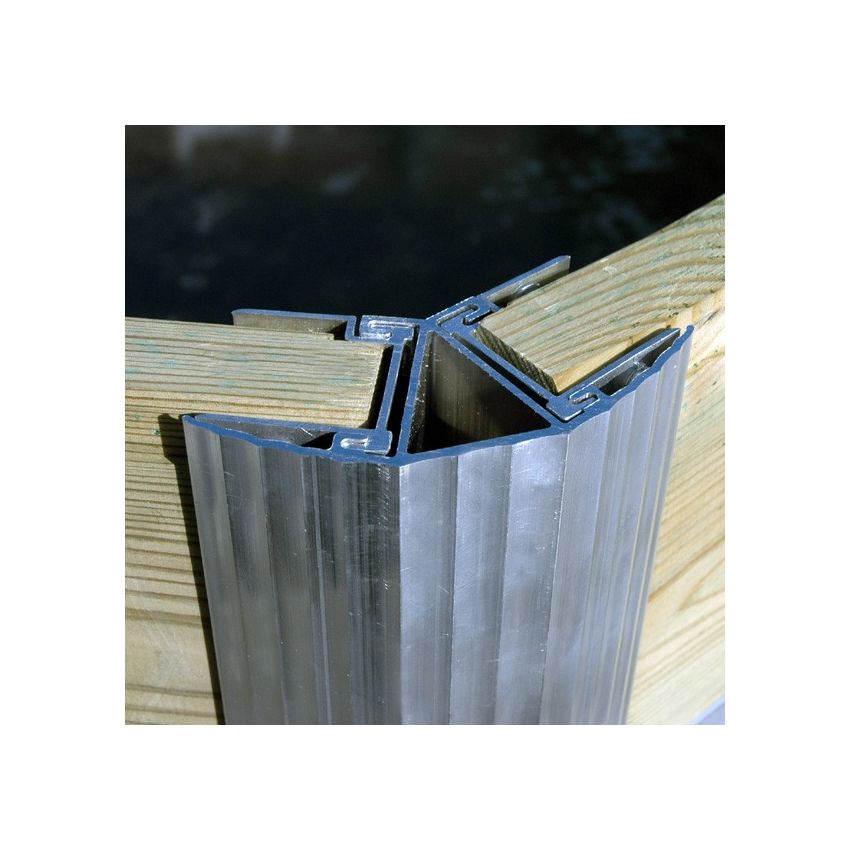 Piscine bois Octogonale Allongée SABTANG 510x320x129cm Liner bleu