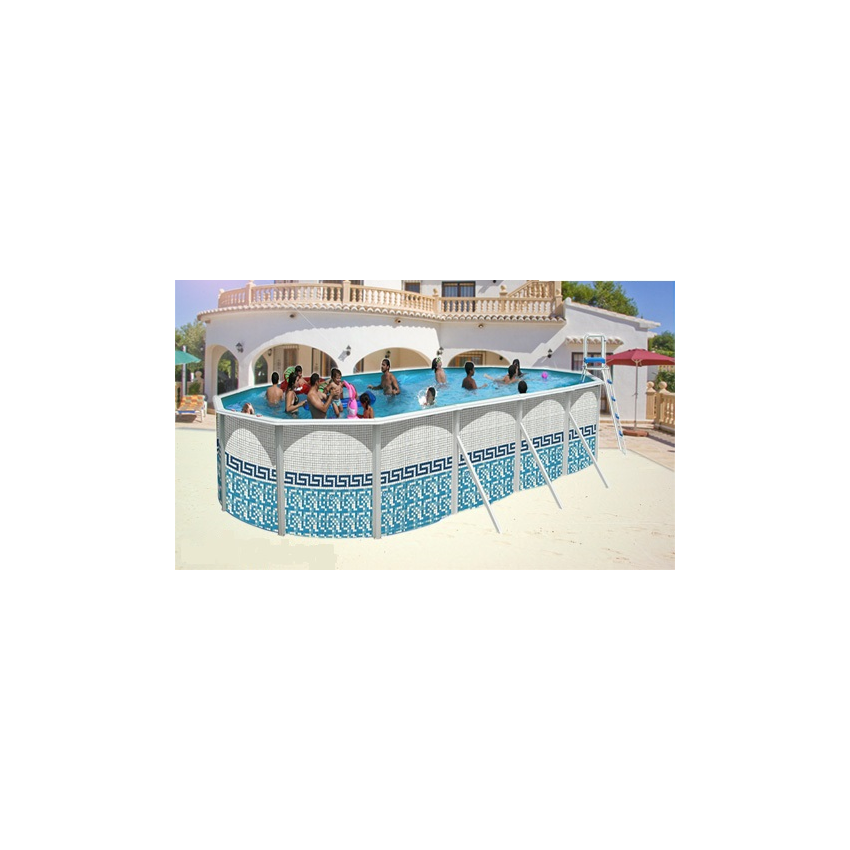 Piscine Allongée MOSAIQUE Acier 640cm x 366cm x H 120 cm
