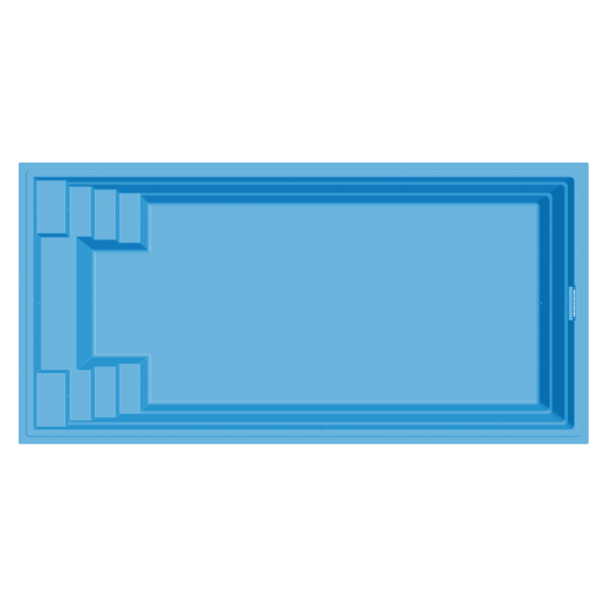 Piscine Coque 7.45 x 3.60 x 1.50 m SEINE