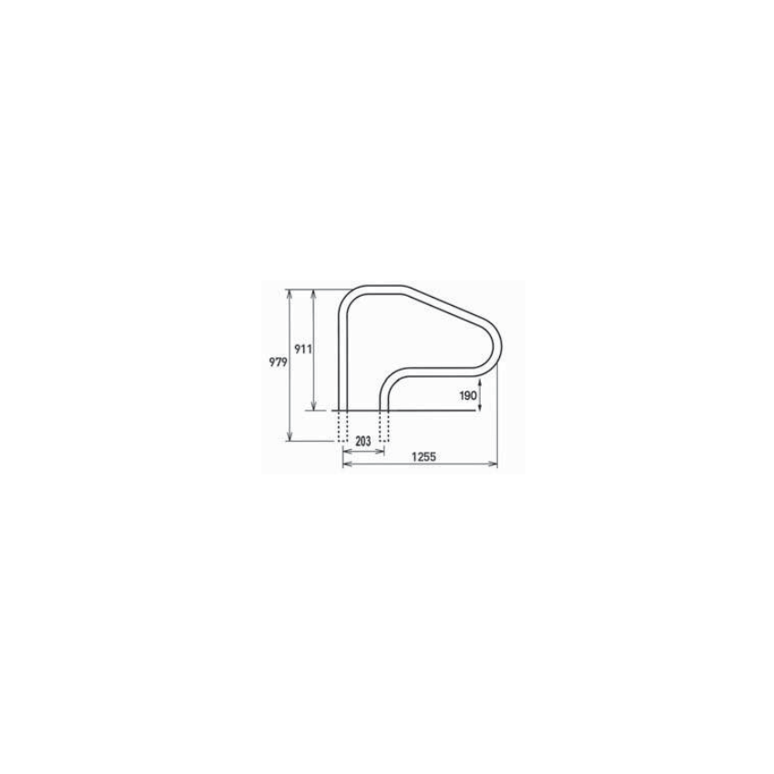 Sortie de bain 316L avec deux ancrages