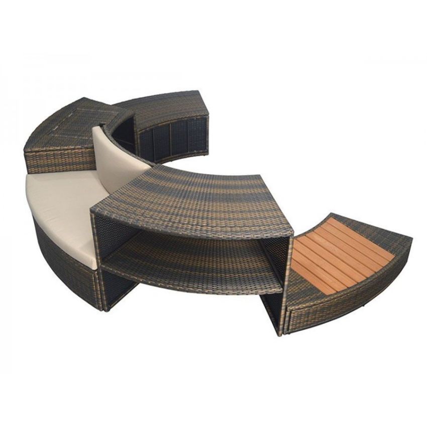 Spa Gonflable Vita Premium Rond 6 Places + Mobilier