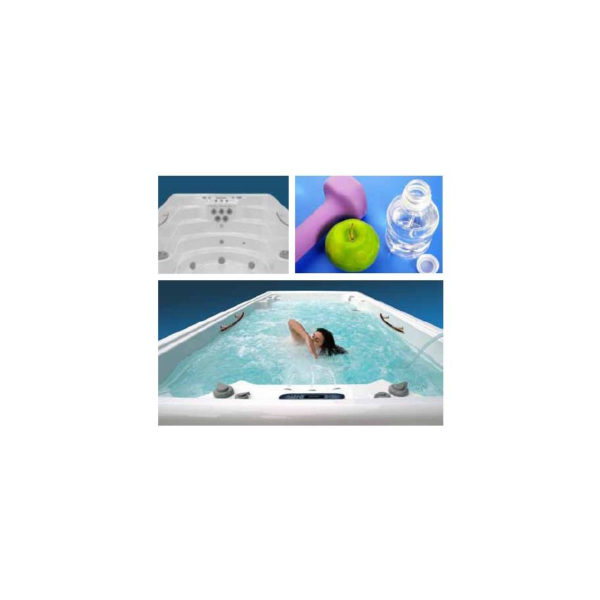 Spa blanc 4 places encastrable Swimspa MEDITERRANEA 500x230x138cm