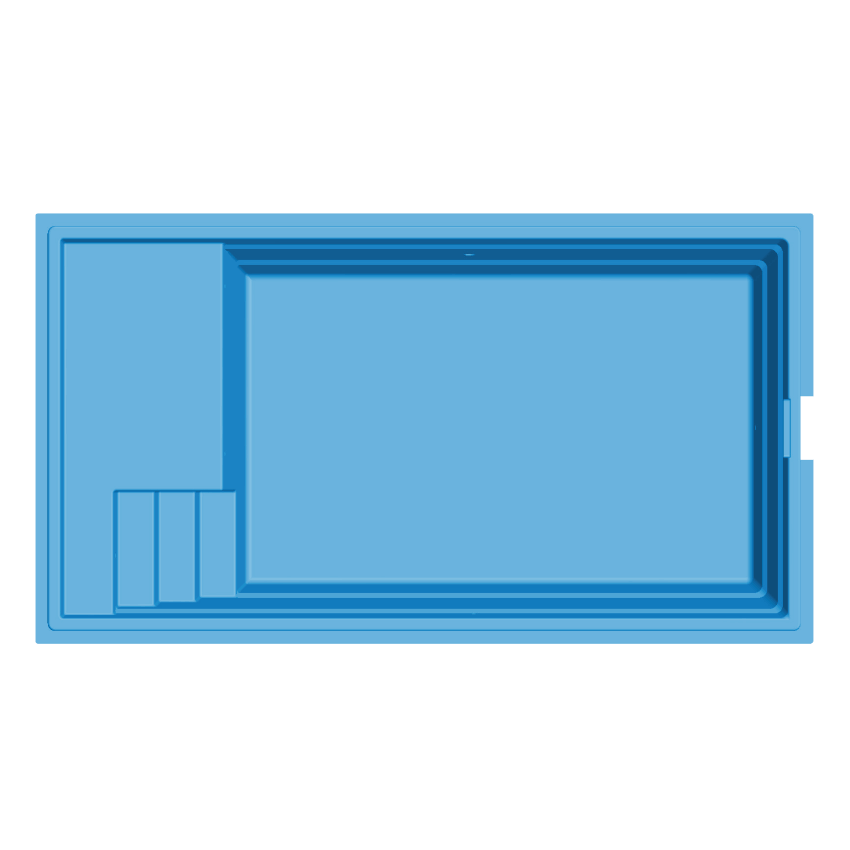 Piscine Coque 5.95 x 3.20 x 1.50 m TECH