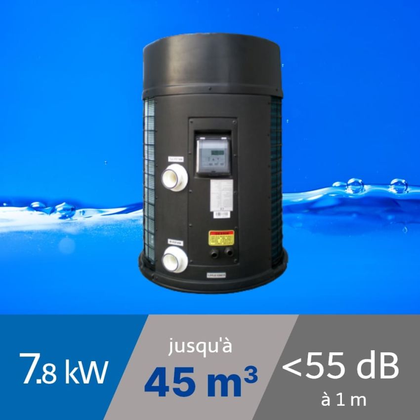 Pompe à chaleur Tonga 7.8 kW pour piscine de 30-45m3