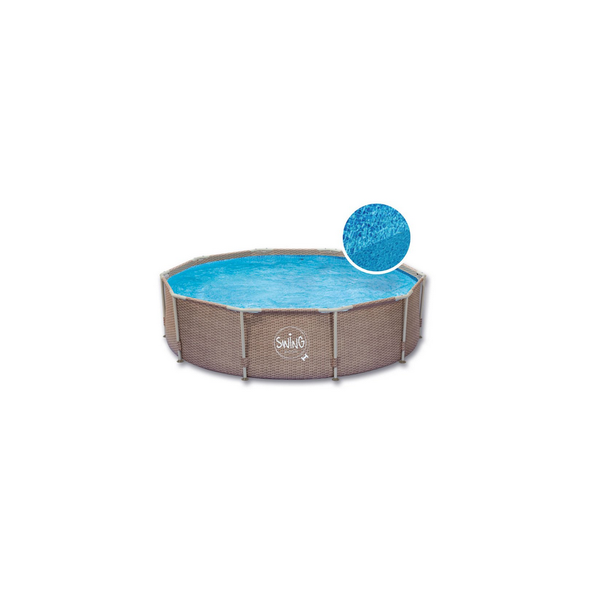 Piscine Tubulaire Ronde aspect Osier ⌀549x132cm