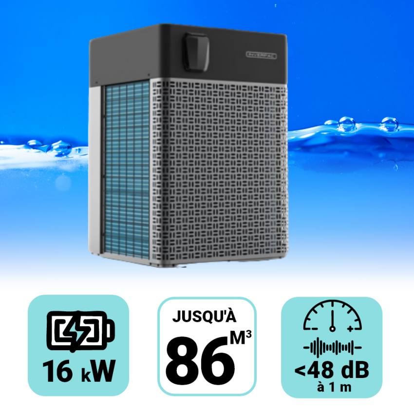 Pompe à chaleur Platinium 16 kW pour piscine de 24-86m3