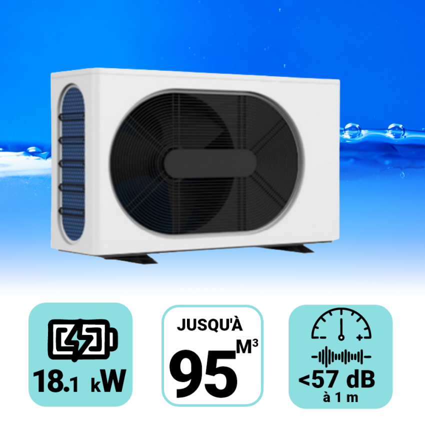 Pompe à chaleur Wega 17 kW pour piscine de 75-95m3