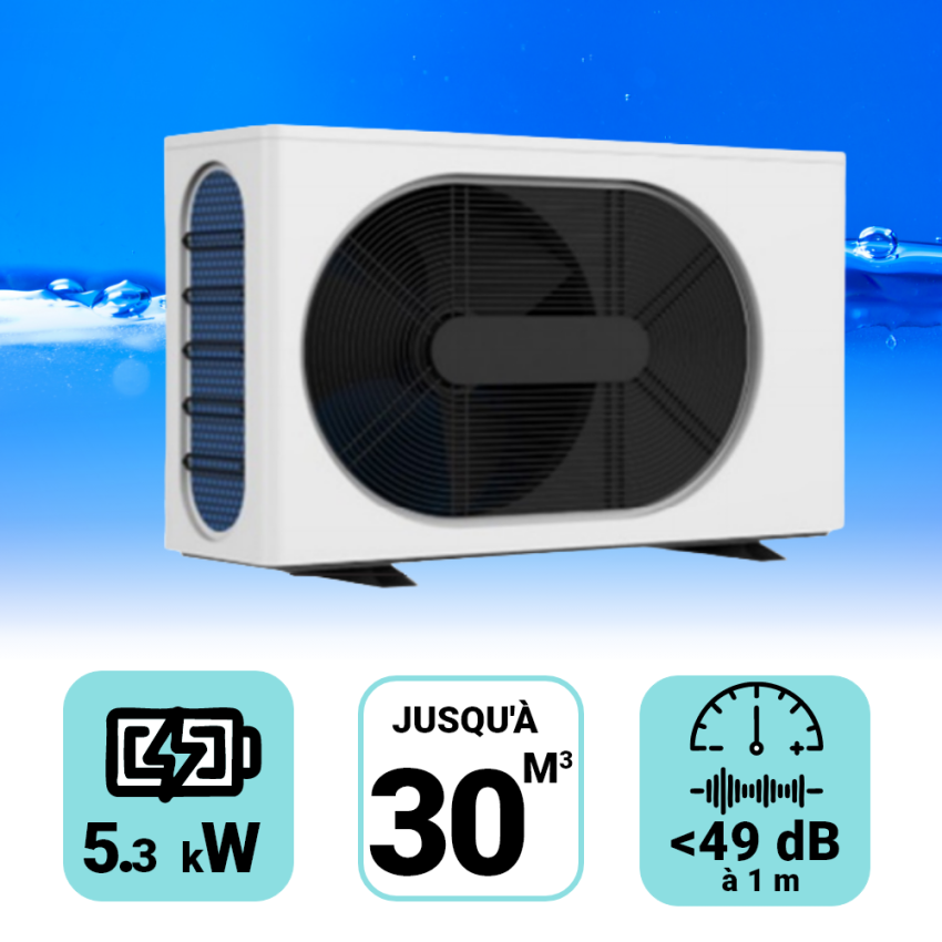 Pompe à chaleur Wega 6 kW pour piscine de 30m3