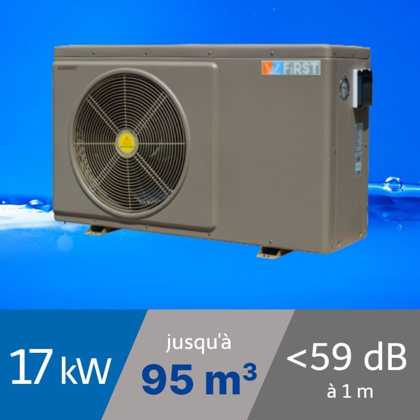 Pompe à chaleur W-First 17 kW pour piscine de 75-95 m3