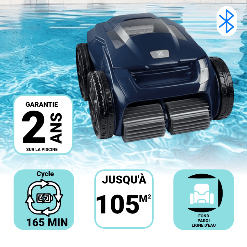 Robot piscine Fond Parois Ligne d'eau  Zodiac ALPHA iQ PRO 6700 Connecté