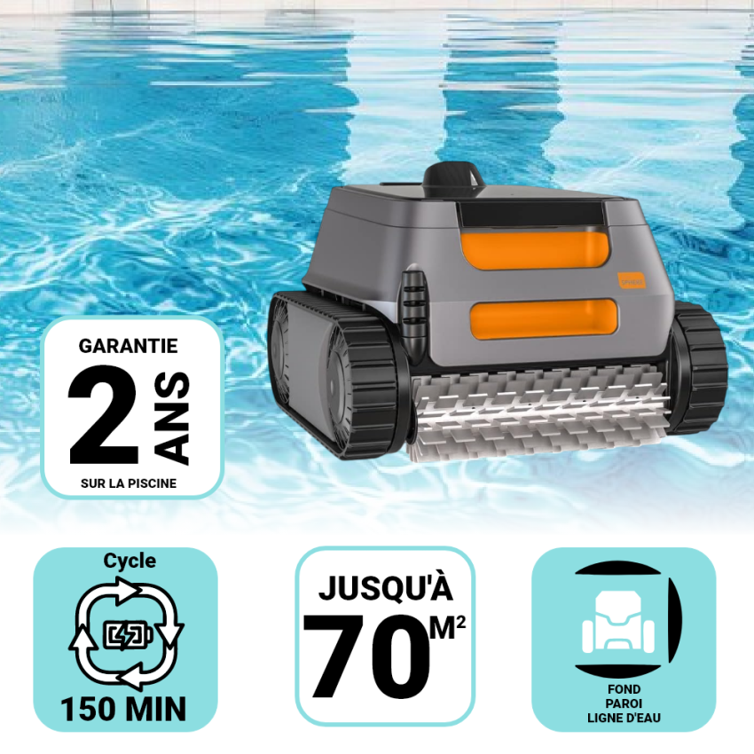 Robot piscine Fond Paroi Ligne d'eau Aquasphere ASR-105