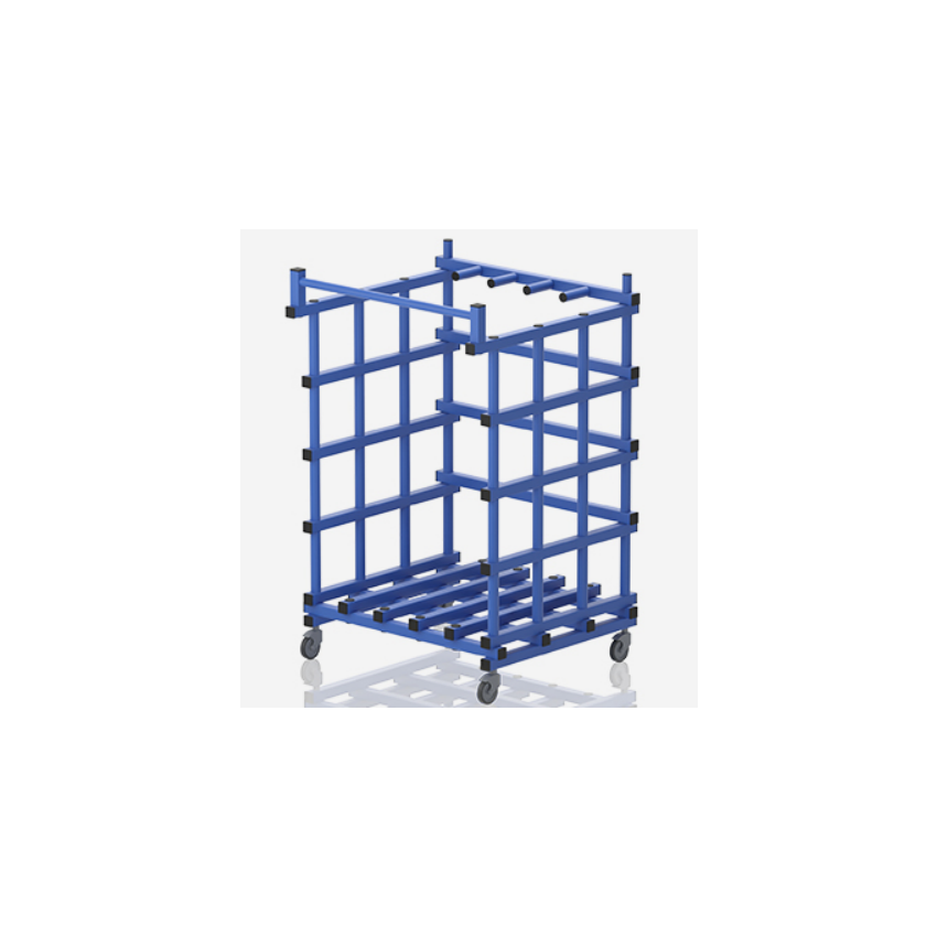 Charriot de rangement pour 5 tapis flottants