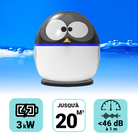 Pompe à chaleur Penguin 3 kW pour piscine de 20 m3
