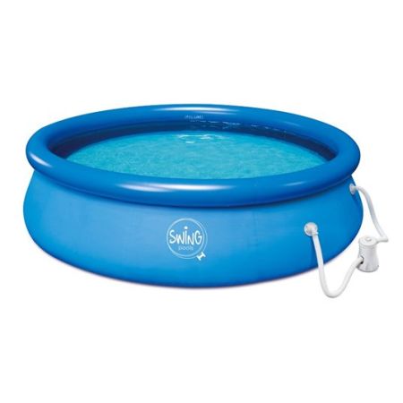 Piscine gonflable ronde Bleue ⌀ 366 x h. 91 cm avec filtre a cartouche